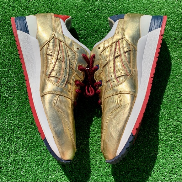 ASICS Gel-Lyte III KFE USA Gold Ronnie Fieg Mens 12 Shoes World Cup Red Blue - Picture 5 of 8